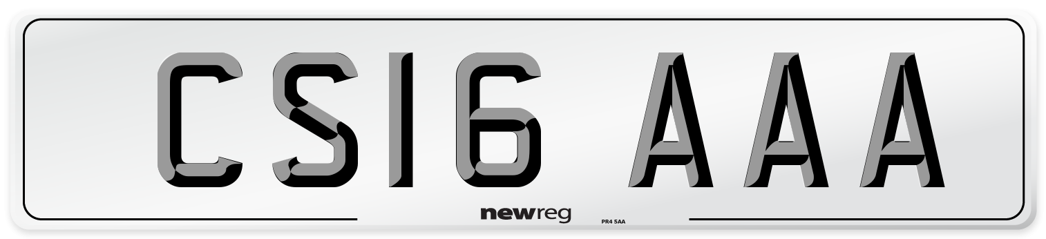 CS16 AAA Number Plate from New Reg